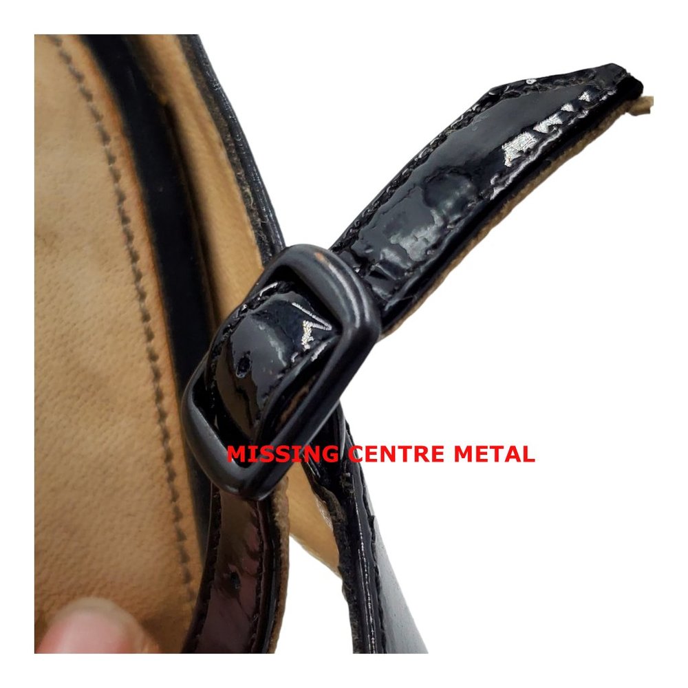 Prada Women's Patent Leather T Strap Sandals Size 40 US 10 - Picture 7 of 7